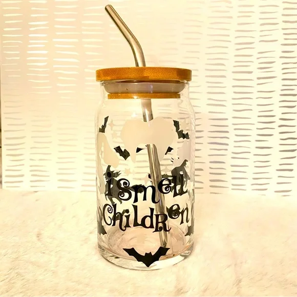 Hocus Pocus color changing 16 oz Glass Cup - Picture 2 of 2